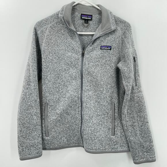 Patagonia Women's Full Zip Sweater Jacket, Light Gray, Sz. S, Outdoor Slimming - Picture 3 of 11